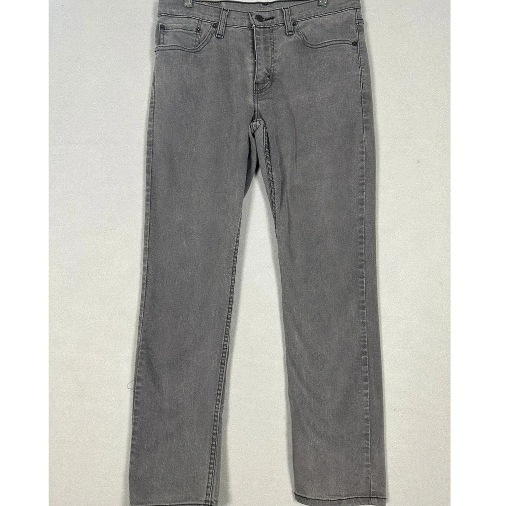 Levis 511 Jeans Mens 32X30 Grey Slim Fit Tapered Leg Stretch Red Tab Denim Pants